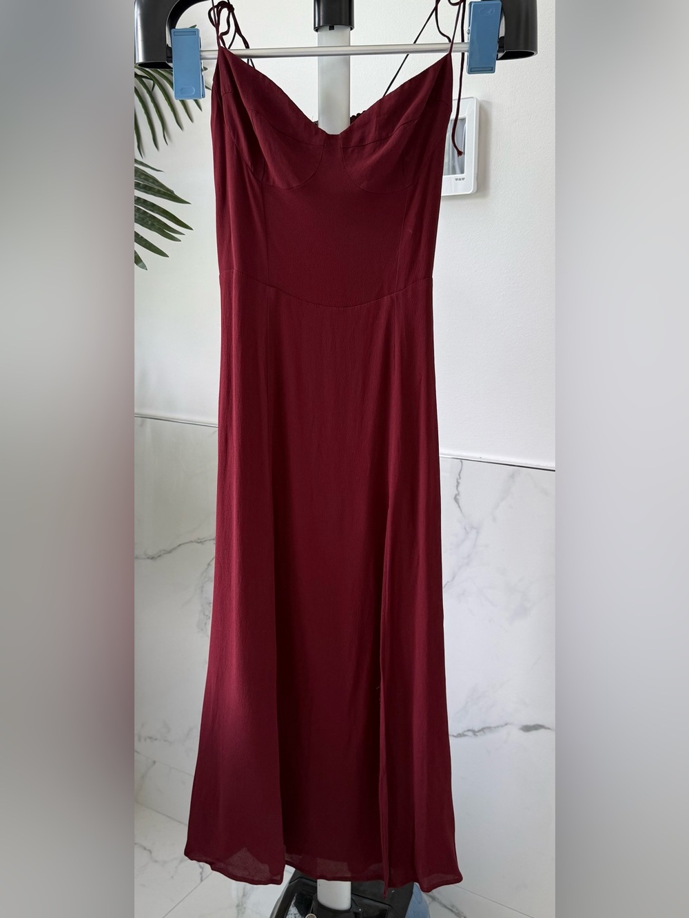 Reformation Juliette Dress Burgundy 6. EUC